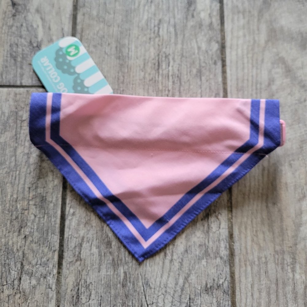Blueberry Pet Collar with Bandana for Medium Dog